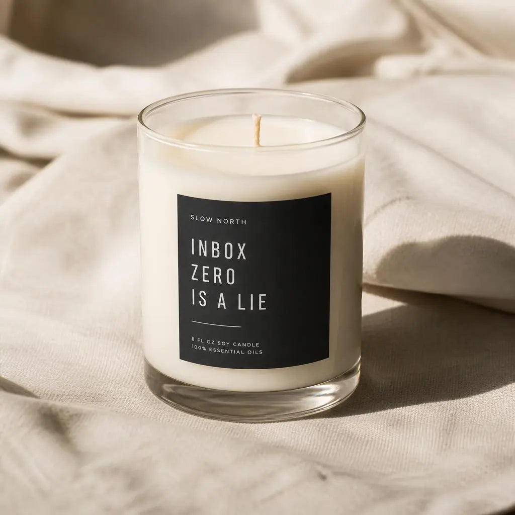 Inbox Zero Is a Lie candle